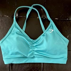 Gymshark Ruched Bra- Teal -S